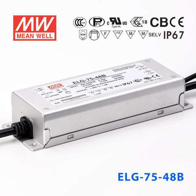 Mean Well ELG-75-48B Power Supply 75W 48V - Dimmable 1.6A
