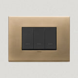 Vimar Eikon Metal 3 Gang Switch - Antique Gold - 16A - PHOTO 6