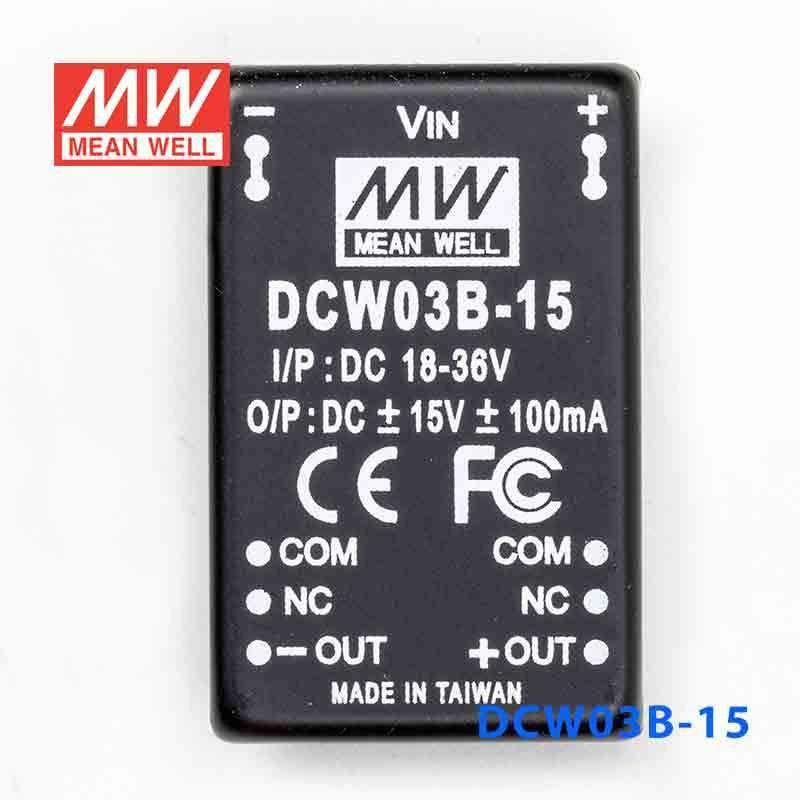 Mean Well DCW03B-15 DC-DC Converter - 3W - 18~36V in ±15V out - PHOTO 2