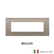 Vimar Eikon Exe Plate 7M Mirror Glass Opal Brown