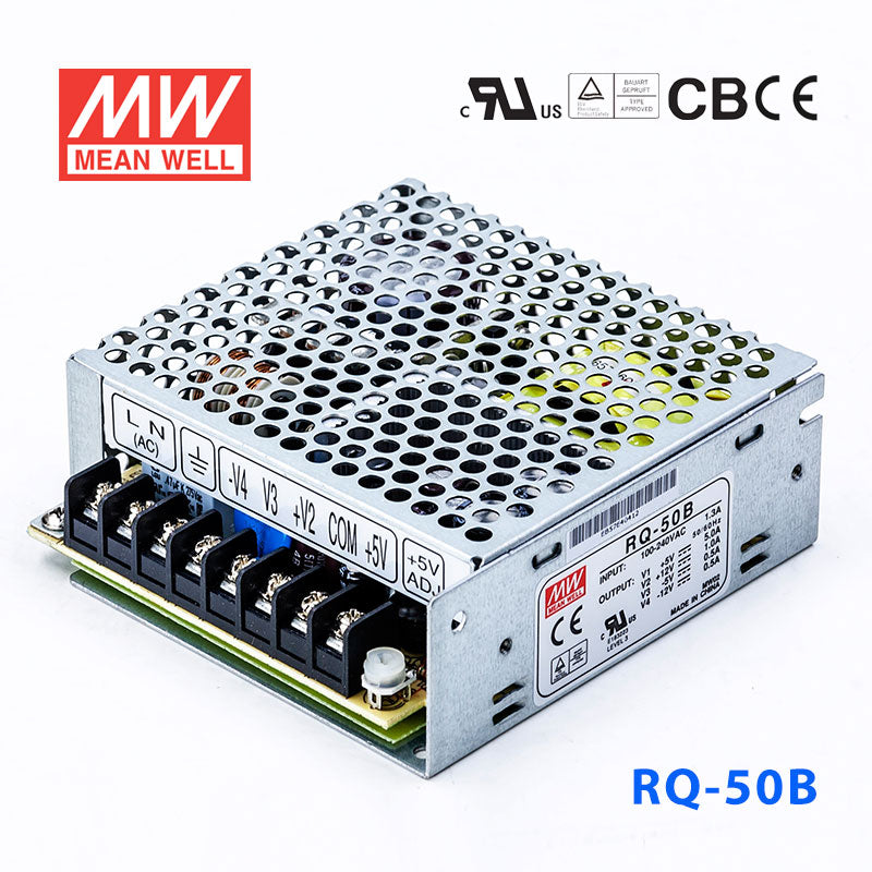 Mean Well RQ-50B Power Supply 50W 5V 12V -5V -12V