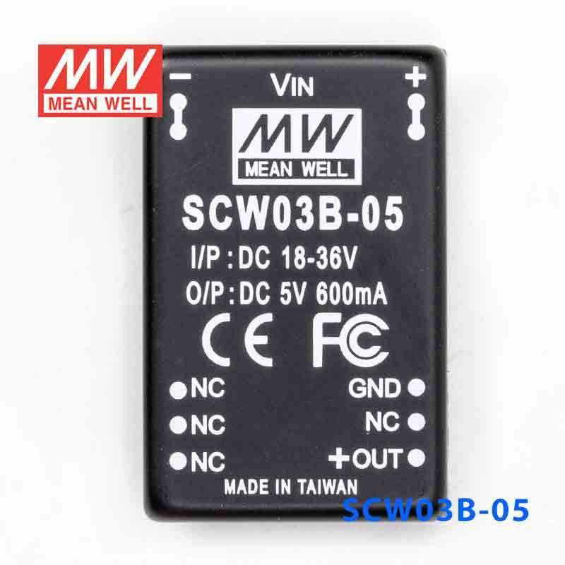 Mean Well SCW03B-05 DC-DC Converter - 3W 18~36V DC in 5V out 600mA - PHOTO 2
