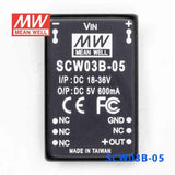 Mean Well SCW03B-05 DC-DC Converter - 3W 18~36V DC in 5V out 600mA - PHOTO 2