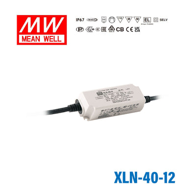 Mean Well XLN-40-12 LED Driver 40.8W 12V IP67 3.4A