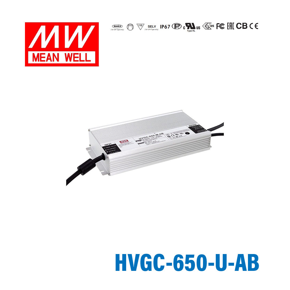 Mean Well HVGC-650-U-AB Power Supply 650W 11200mA - Adjustable and Dimmable