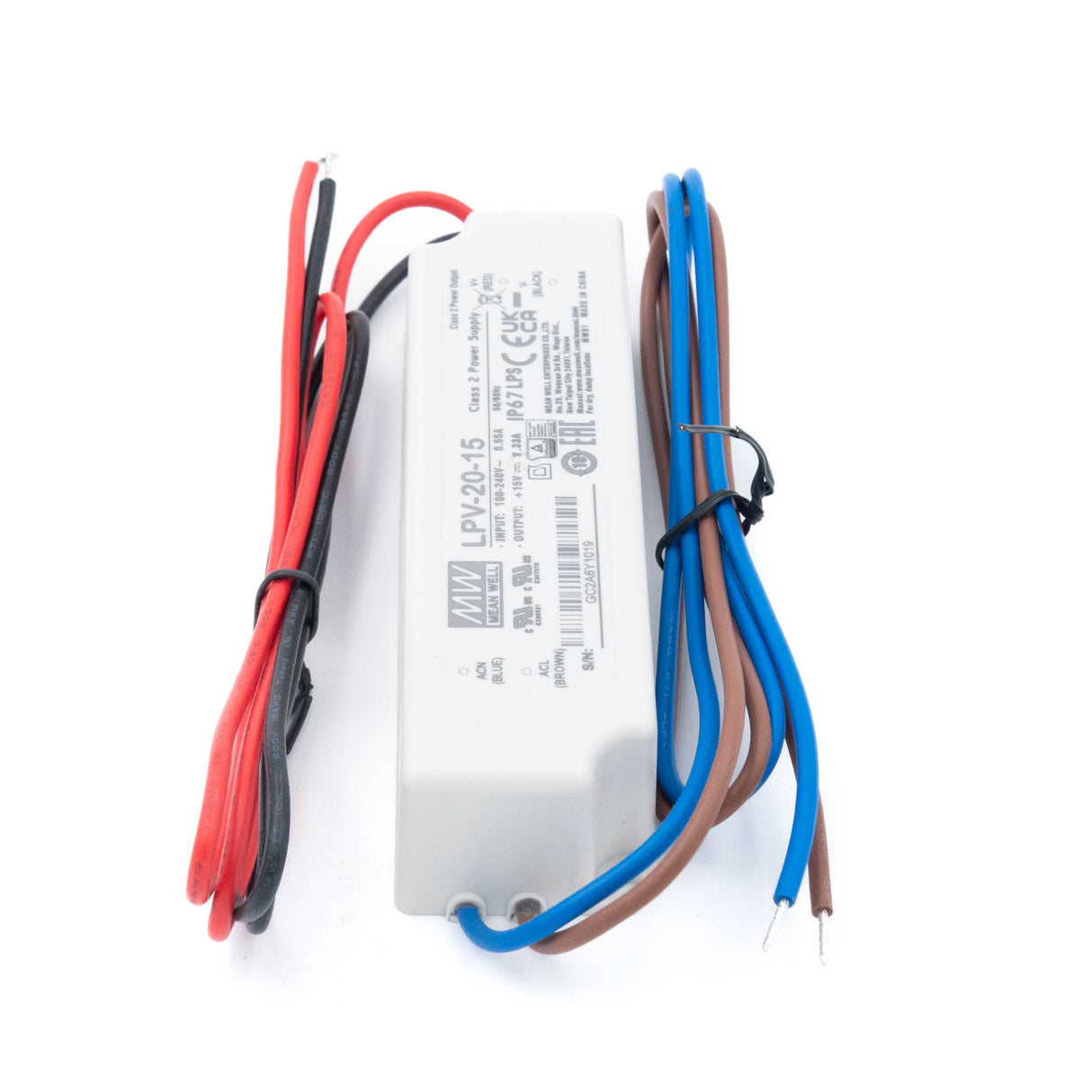 Mean Well LPV-20-15 LED Driver — 20W 15V 1.33A IP67 Waterproof - PHOTO 3
