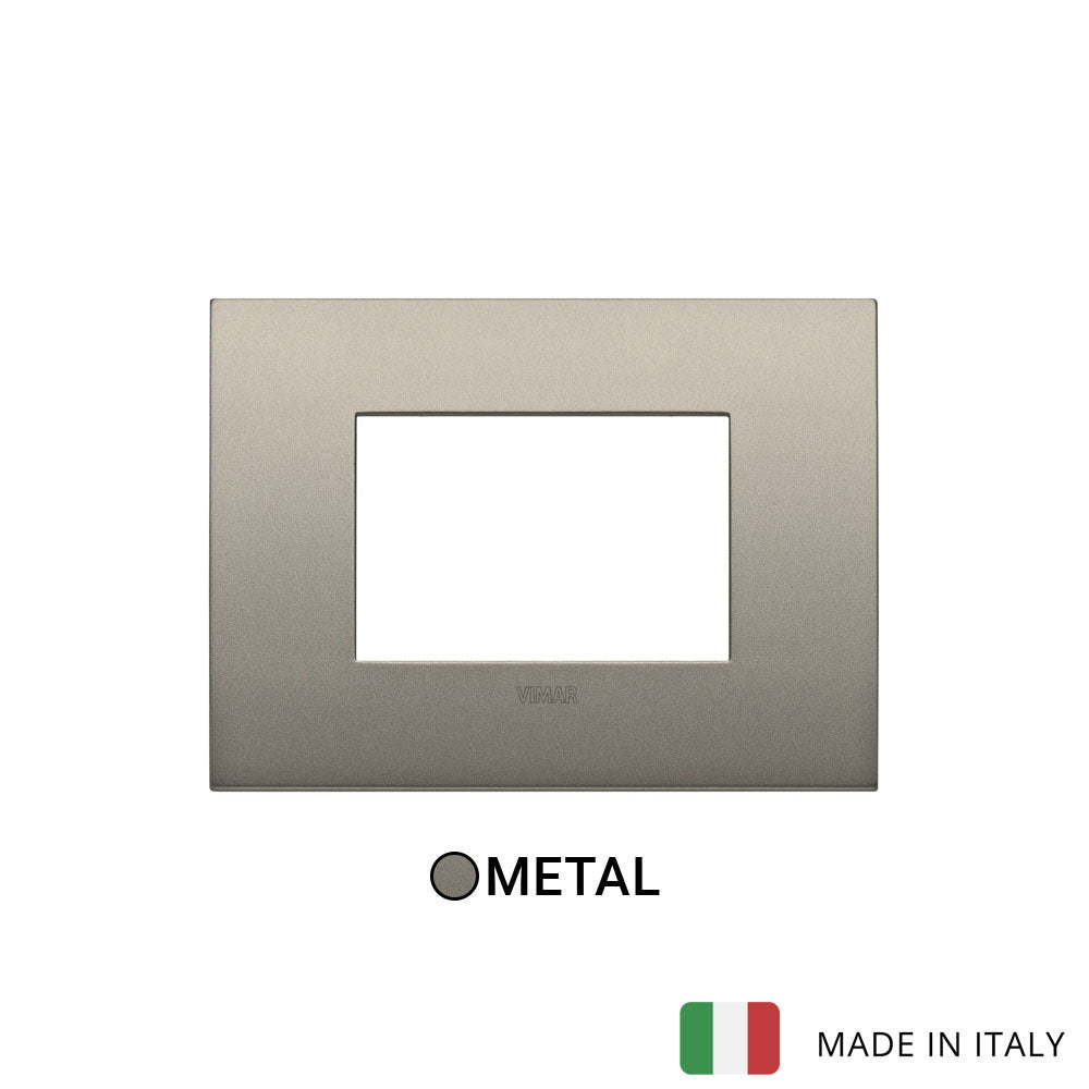 Vimar Arke Classic Plate 3M Metal Matt Beige
