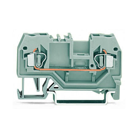 Wago 280-901 2-conductor Through Terminal Block 2.5 mm² Center Marking for DIN-rail CAGE CLAMP® Gray