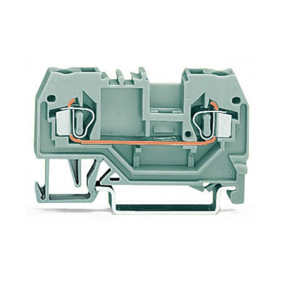 Wago 280-901 2-conductor Through Terminal Block 2.5 mm² Center Marking for DIN-rail CAGE CLAMP® Gray