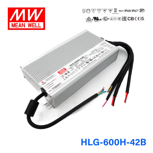 Mean Well HLG-600H-42B Power Supply 600W 42V- Dimmable 14.3A