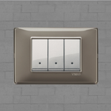Vimar Plana Plastic 3 Gang Switch - Reflex Ash - 16A - PHOTO 14