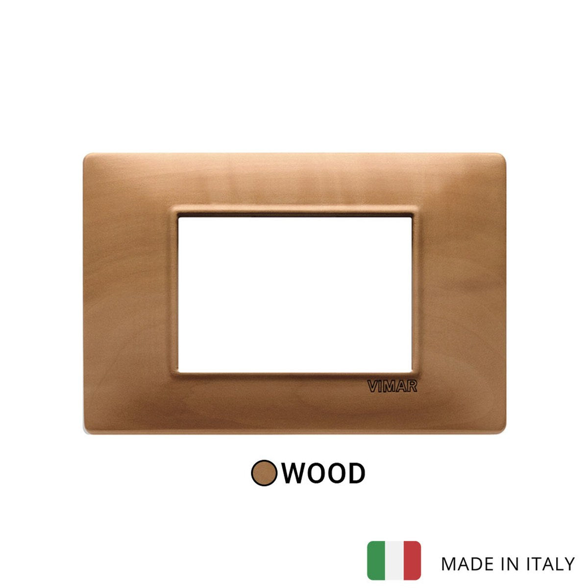 Vimar Plana Plate 3M Wood Pear-Tree