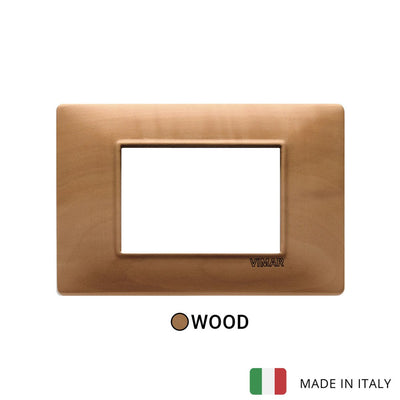 Vimar Plana Plate 3M Wood Pear-Tree