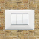 Vimar Plana Plastic 3 Gang Switch - Reflex Snow - 16A - PHOTO 6