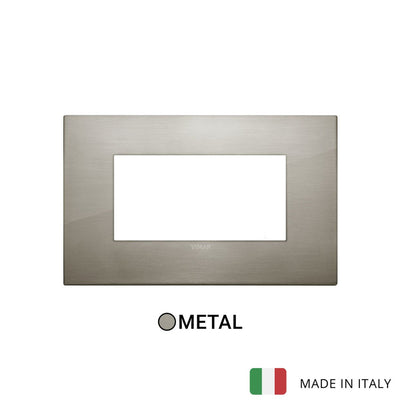 Vimar Arke Classic Plate 4M Metal Brushed Inox