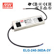 Mean Well ELG-240-36DA-3Y Power Supply 240W 36V - DALI 6.66A — 3-Wire Input (with Earth)
