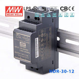 Mean Well HDR-30-12 Ultra Slim Step Shape Power Supply 30W 12V - DIN Rail