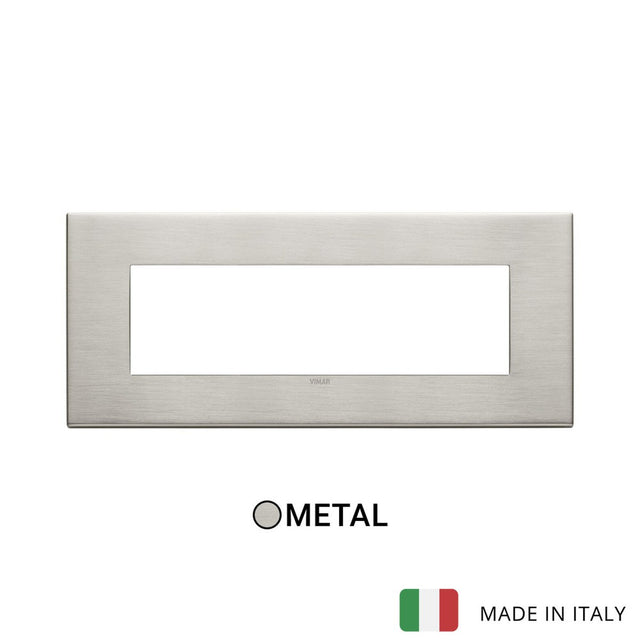 Vimar Eikon Exe Plate 7M Metal Brushed Nickel