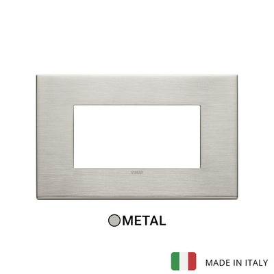 Vimar Eikon Plate 4M Metal Brushed Nickel
