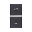 Vimar VM-20751.5 2 Half Buttons 1M Track/Source Grey