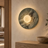 Archilight Alabaster-Stone Orbi Disc Wall Light — illustrative scene
