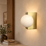 Archilight Alabaster-Stone Orbi Sphere Wall Light — illustrative scene