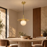 Archilight Alabaster-Stone Orbi Disc Pendant — illustrative scene