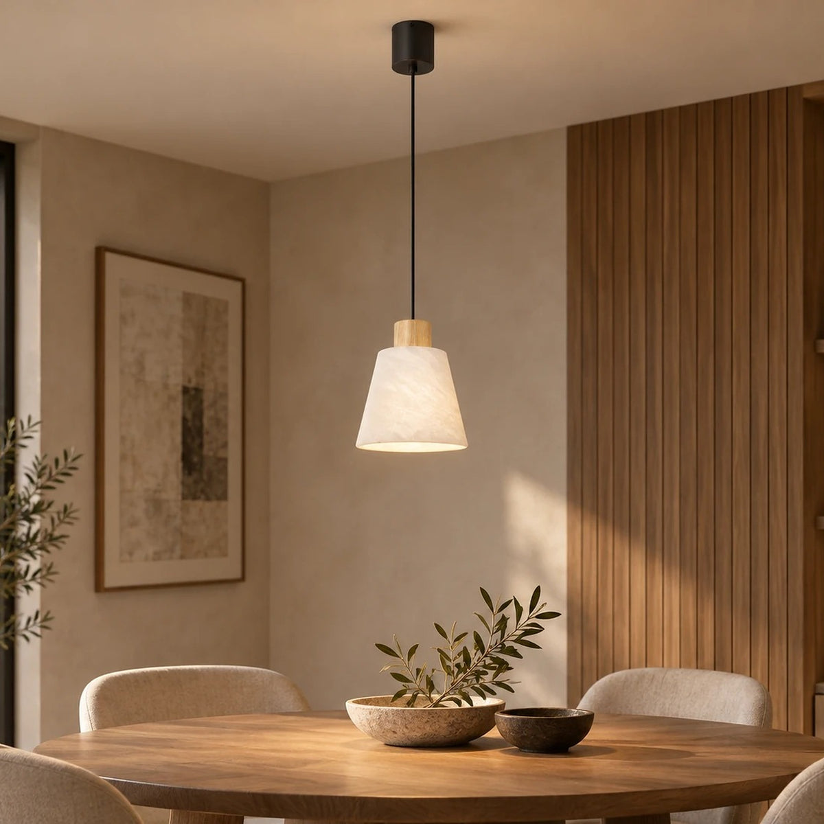 Archilight Alabaster-Stone Shade Pendant 120 — illustrative scene