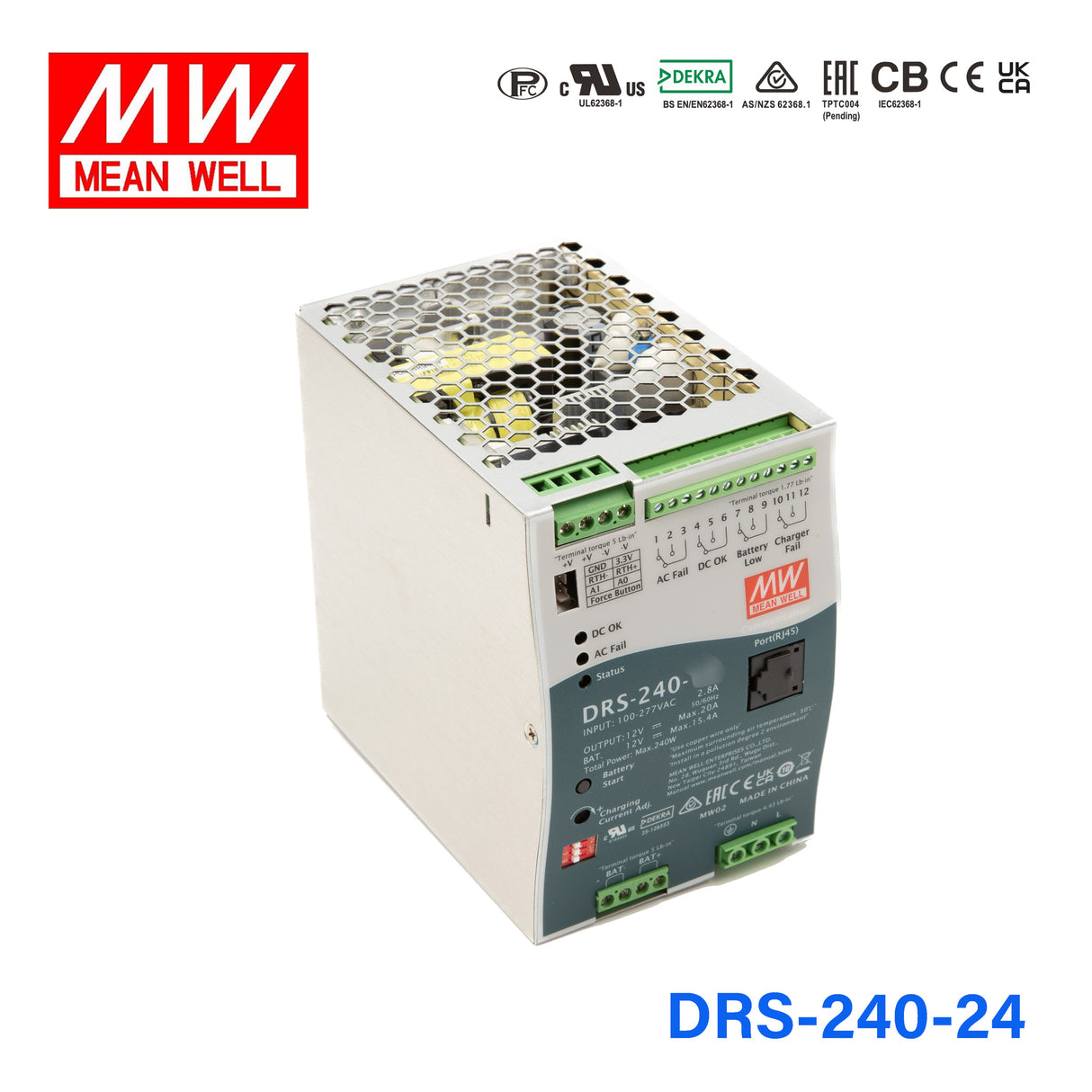 Mean Well DRS Series Power Supply 24V(240~480W)