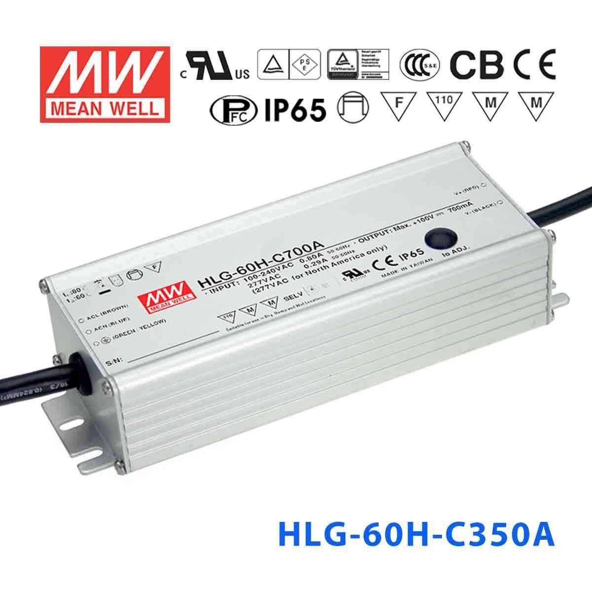 Mean Well HLG-C Series LED Power Supply 350mA (70~150W)