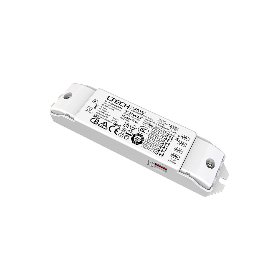 LTECH SE-10-350-700-W1A 8.4W 24VDC CC 0/1-10V LED Driver  - Selectable Output