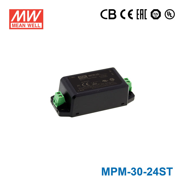 Mean Well MPM-30-24ST Power Supply 30W 24V 1.3A