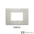 Vimar Eikon Plate 3M Metal Brushed Nickel