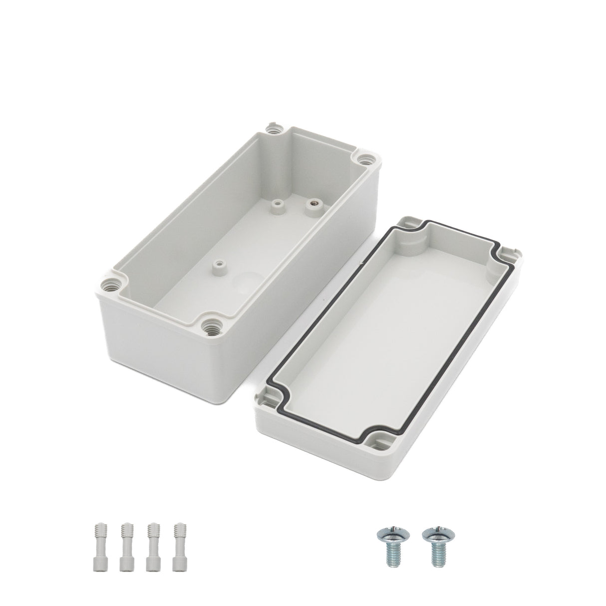 Boxco S-Series 80×180×70mm Plastic Enclosure, IP67, IK08, PC, Grey Cover, Screw Type - PHOTO 3