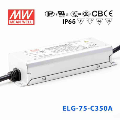 Mean Well ELG-75-C350A Power Supply 75W 350mA - Adjustable