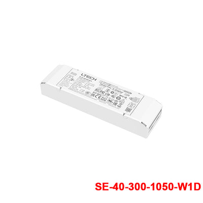 Ltech SE-40-300-1050-W1D 40W 300-1050mA LED Driver - NFC, DALI2 Dimmable