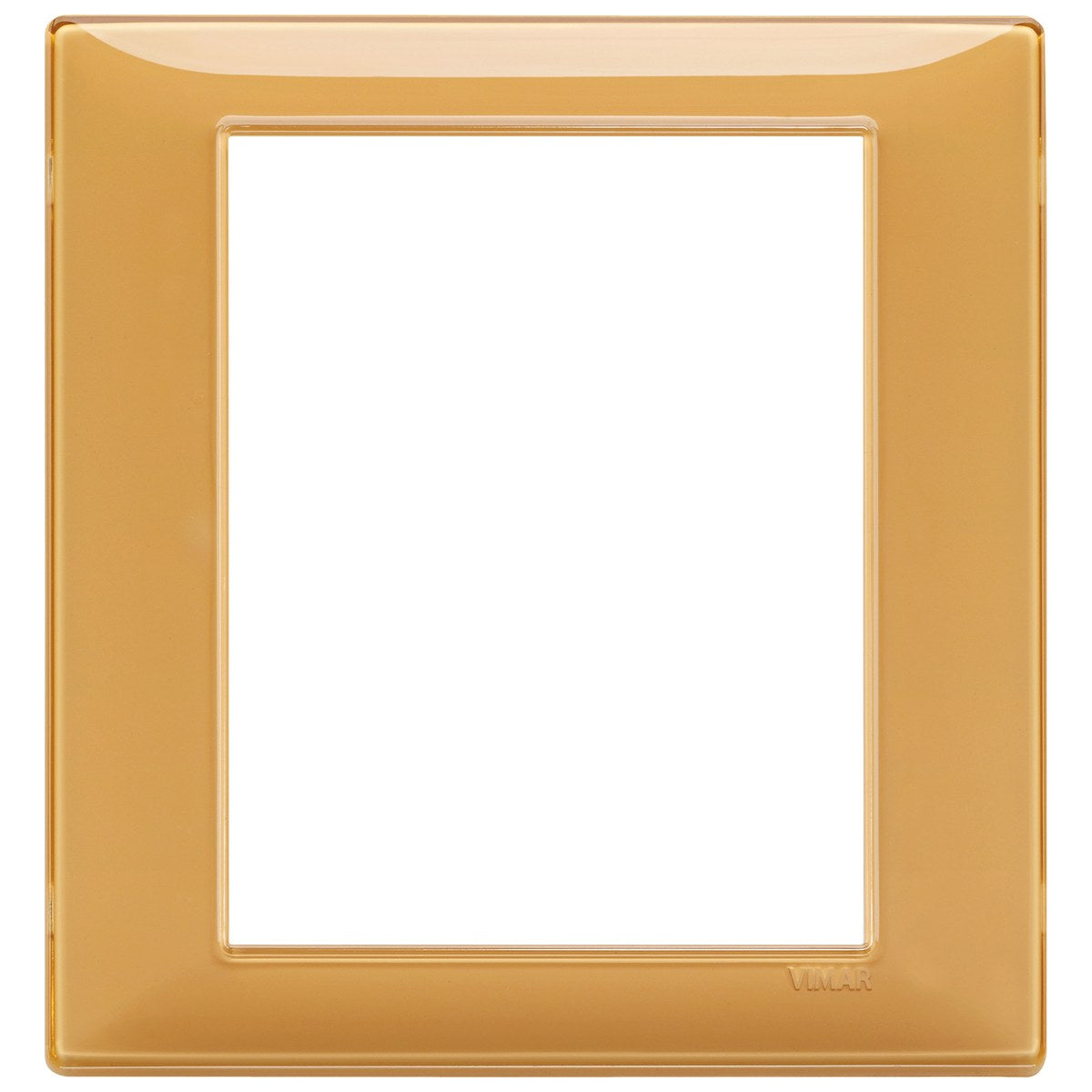 Vimar Plana Plate 8M Technopolymer Reflex Amber
