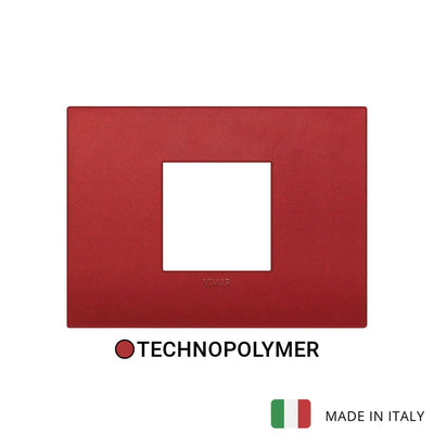 Vimar Arke Classic Plate 2centrM Technopolymer Matt Red