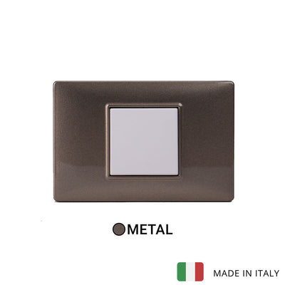 Vimar Plana Metal 1 Gang Switch - Metallic Bronze - 16A