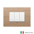 Vimar Eikon Wood 3 Gang Switch - Oak - 16A