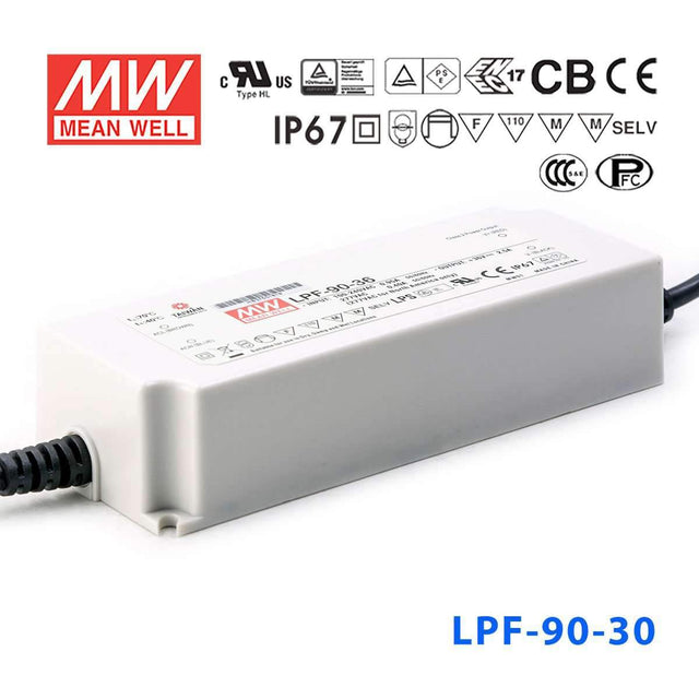 Mean Well LPF-90-30 Power Supply 90W 30V