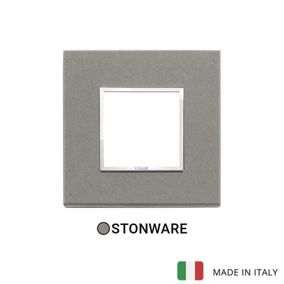Vimar Eikon Evo Plate 2M Stone Grey Quartzite - Square