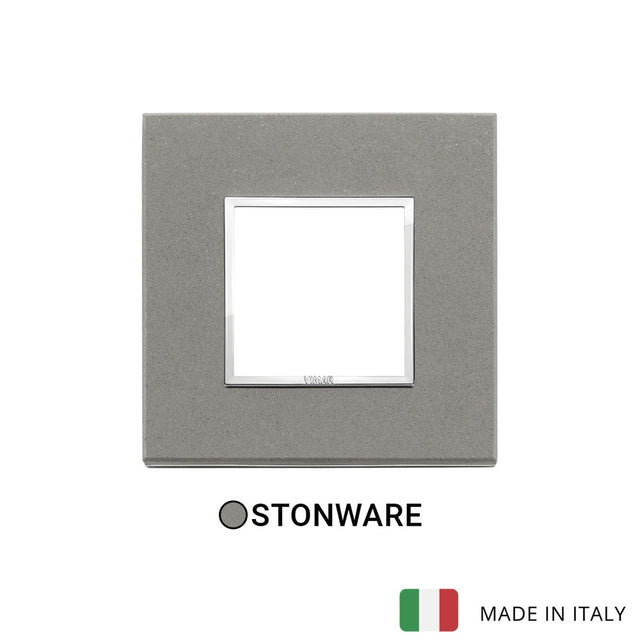 Vimar Eikon Evo Plate 2M Stone Grey Quartzite - Square
