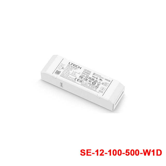 Ltech SE-12-100-500-W1D 12W 100-500mA LED Driver - NFC, DALI2 Dimmable