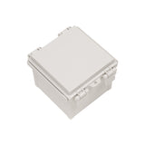 Boxco Q-Series 150x150x120mm Plastic Enclosure, IP67, IK08, ABS, Grey Cover, Hinge Type with Plate - PHOTO 1