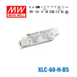 Mean Well XLC-60-H-BS LED Driver 60W 1400mA 9~54V Constant Power, 3 in 1 Dimming with Strain-relief, Current Setting by Dip Switch