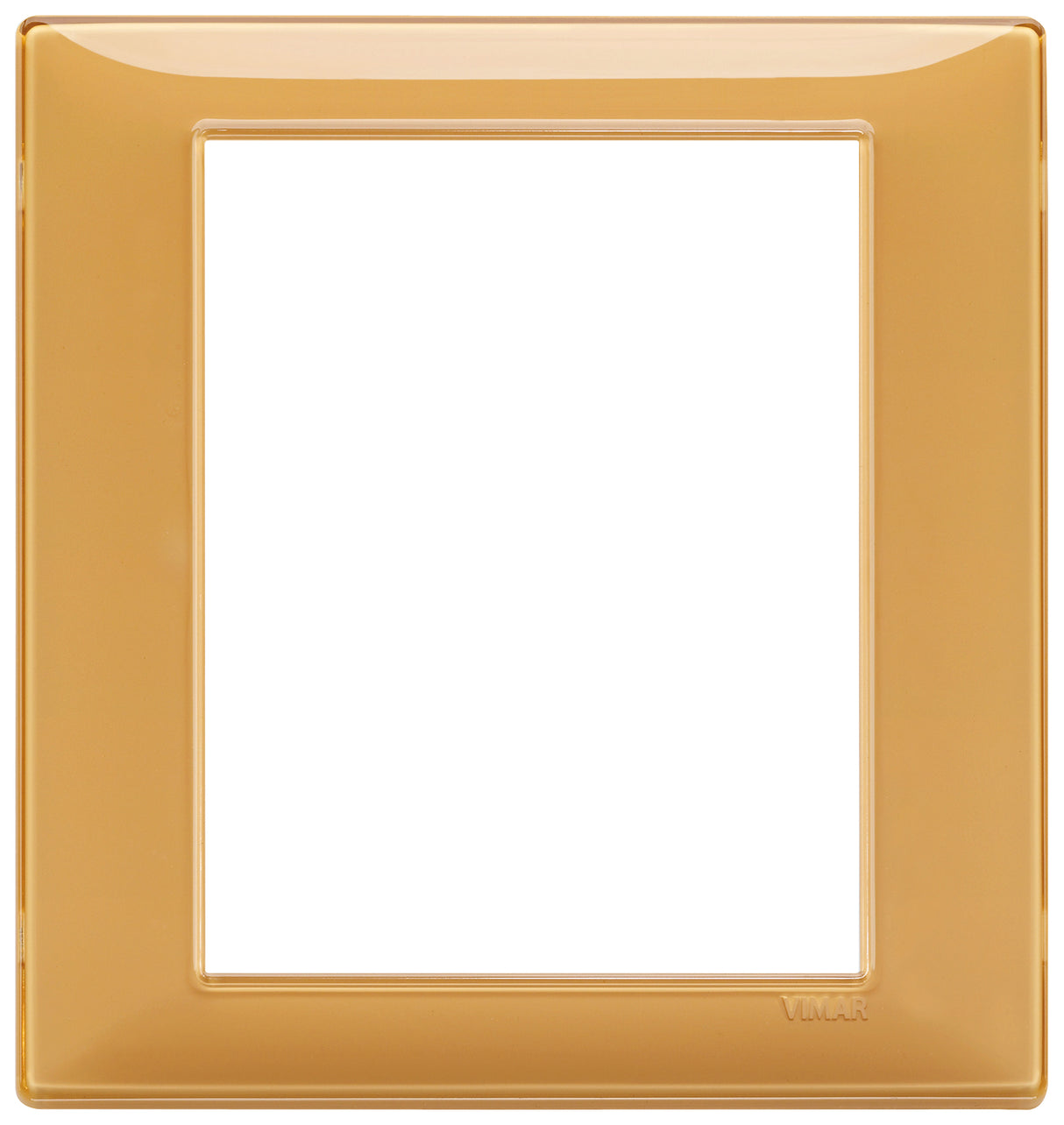 Vimar Plana Plate 8M Technopolymer Reflex Amber