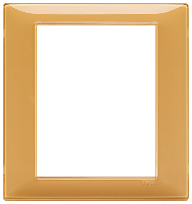 Vimar Plana Plate 8M Technopolymer Reflex Amber