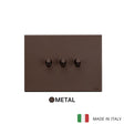 Vimar Eikon Vintage Metal 3 Gang Switch - Dark Bronze - 10A