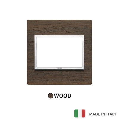 Vimar Eikon Evo Plate 3M Wood Wenge - British Standard